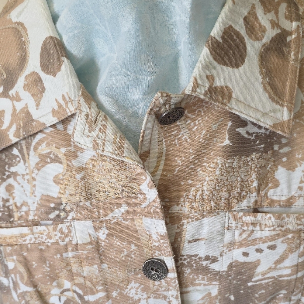 Coldwater Creek Beige and White Jean Jacket - Picture 4 of 4